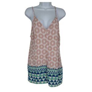 Free People Pink Sophia Shorts Romper Jumpsuit Women's Size S